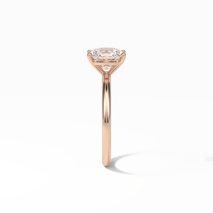 Elongated Cushion Solitaire Lab Grown Diamond Engagement Ring