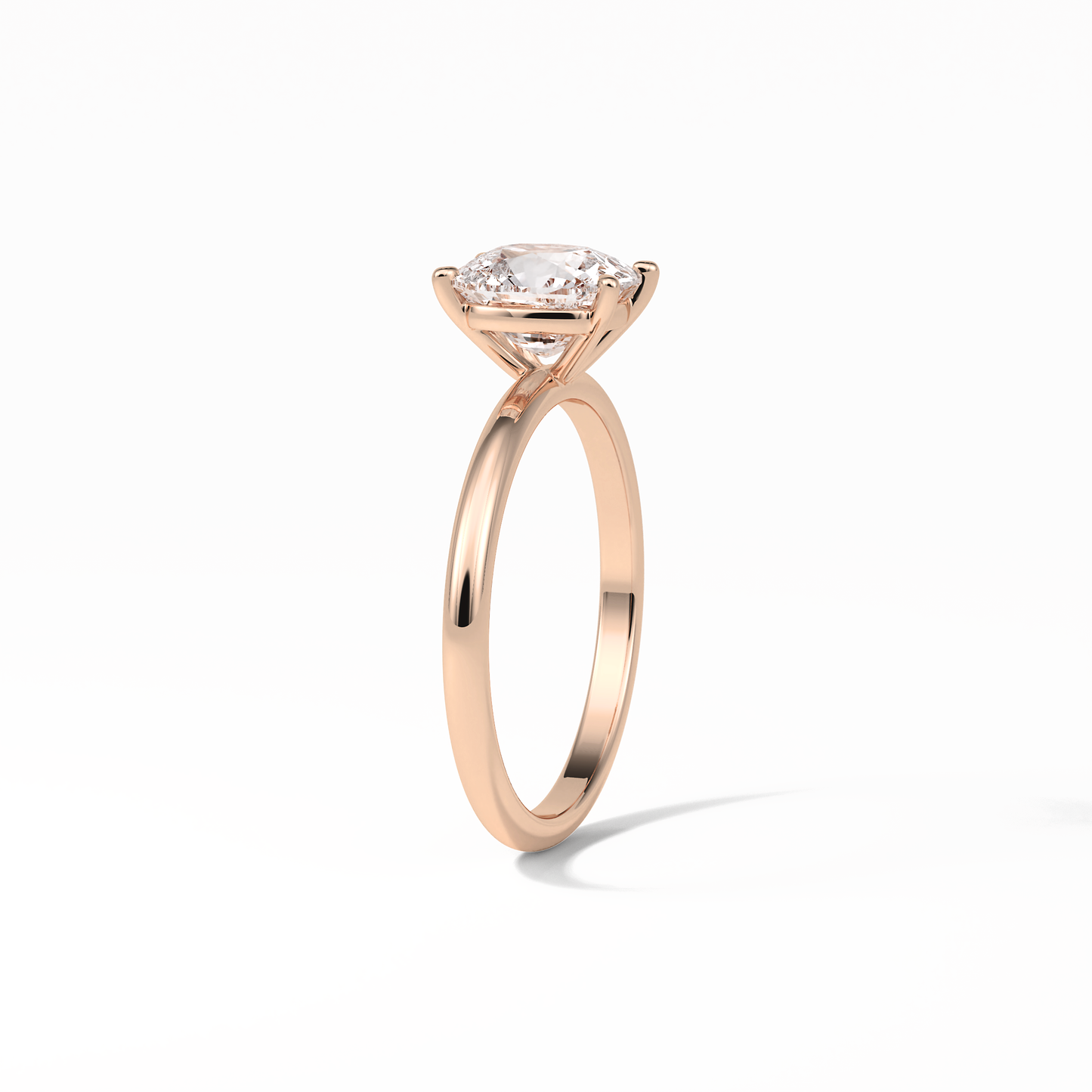Elongated Cushion Solitaire Lab Grown Diamond Engagement Ring