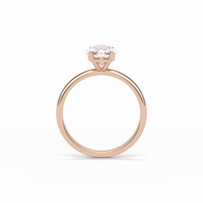 Elongated Cushion Solitaire Lab Grown Diamond Engagement Ring
