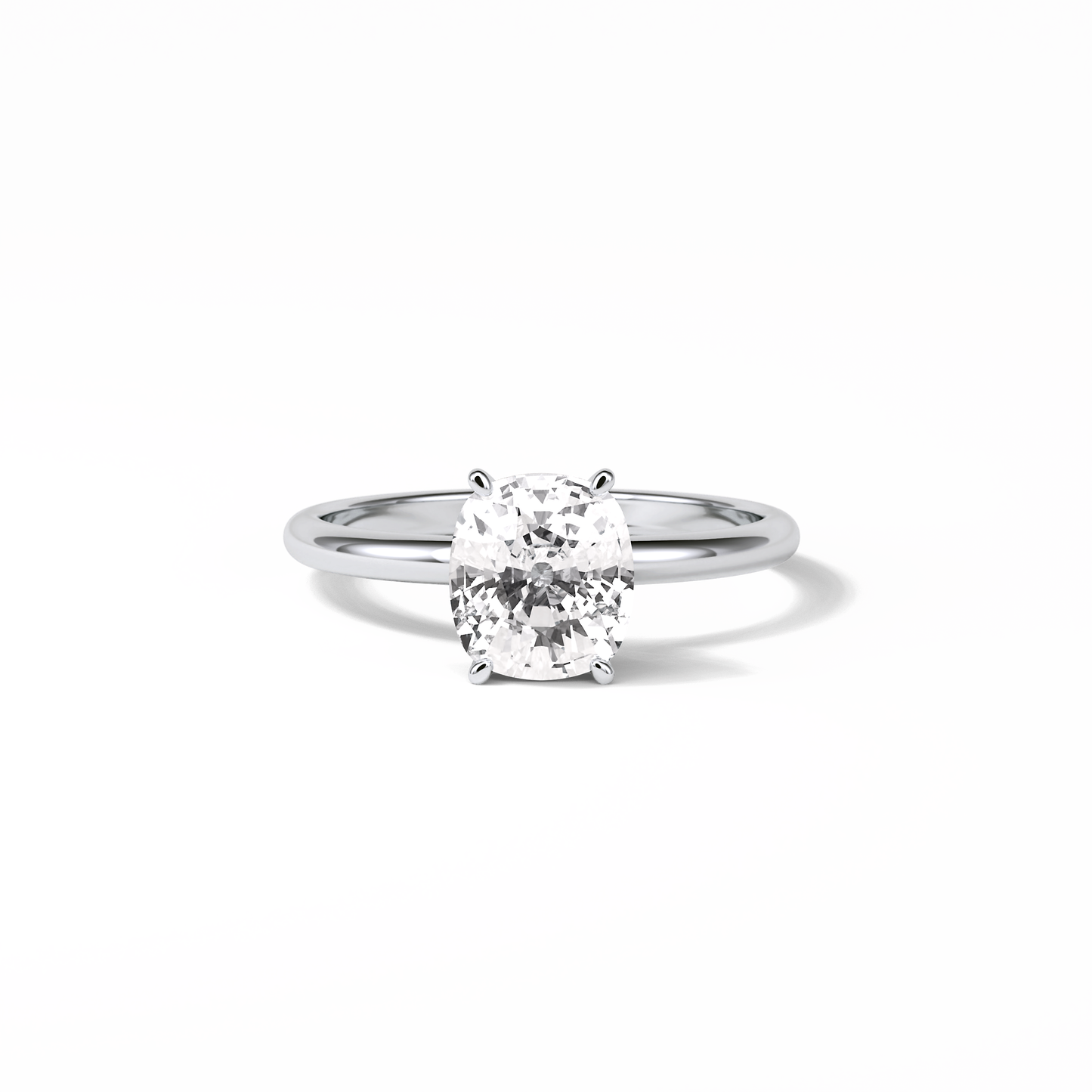 Elongated Cushion Solitaire Lab Grown Diamond Engagement Ring