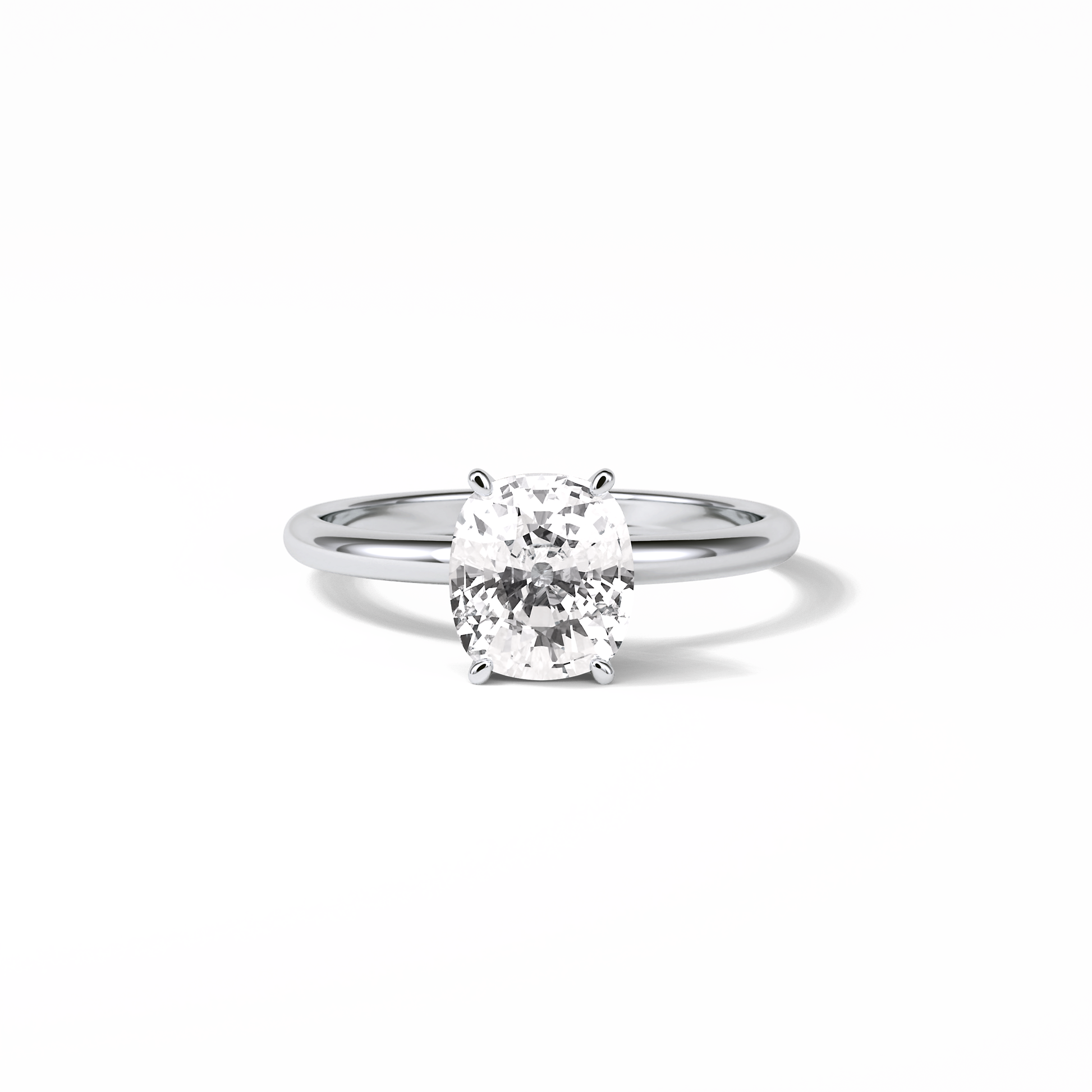 Elongated Cushion Solitaire Lab Grown Diamond Engagement Ring
