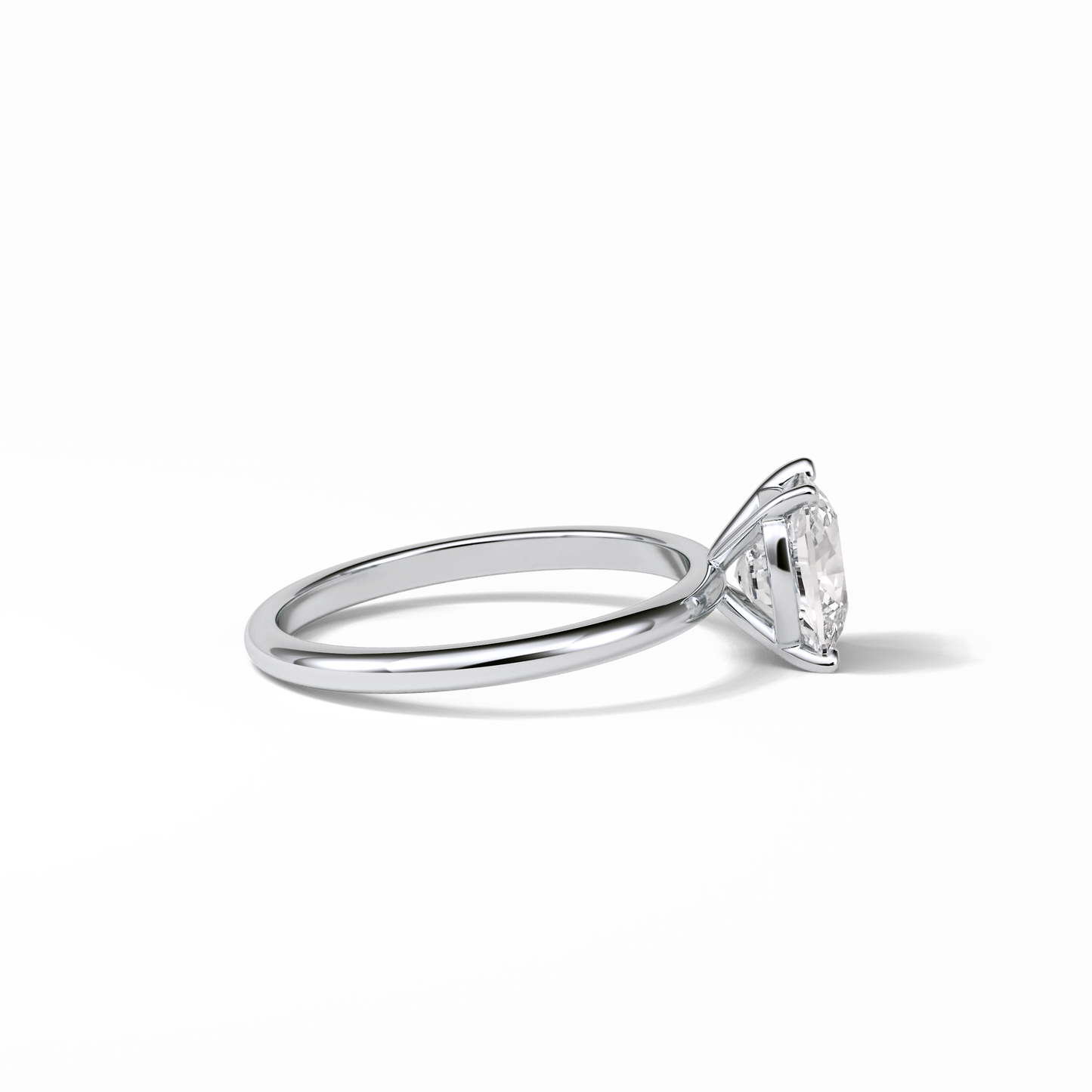 Elongated Cushion Solitaire Lab Grown Diamond Engagement Ring