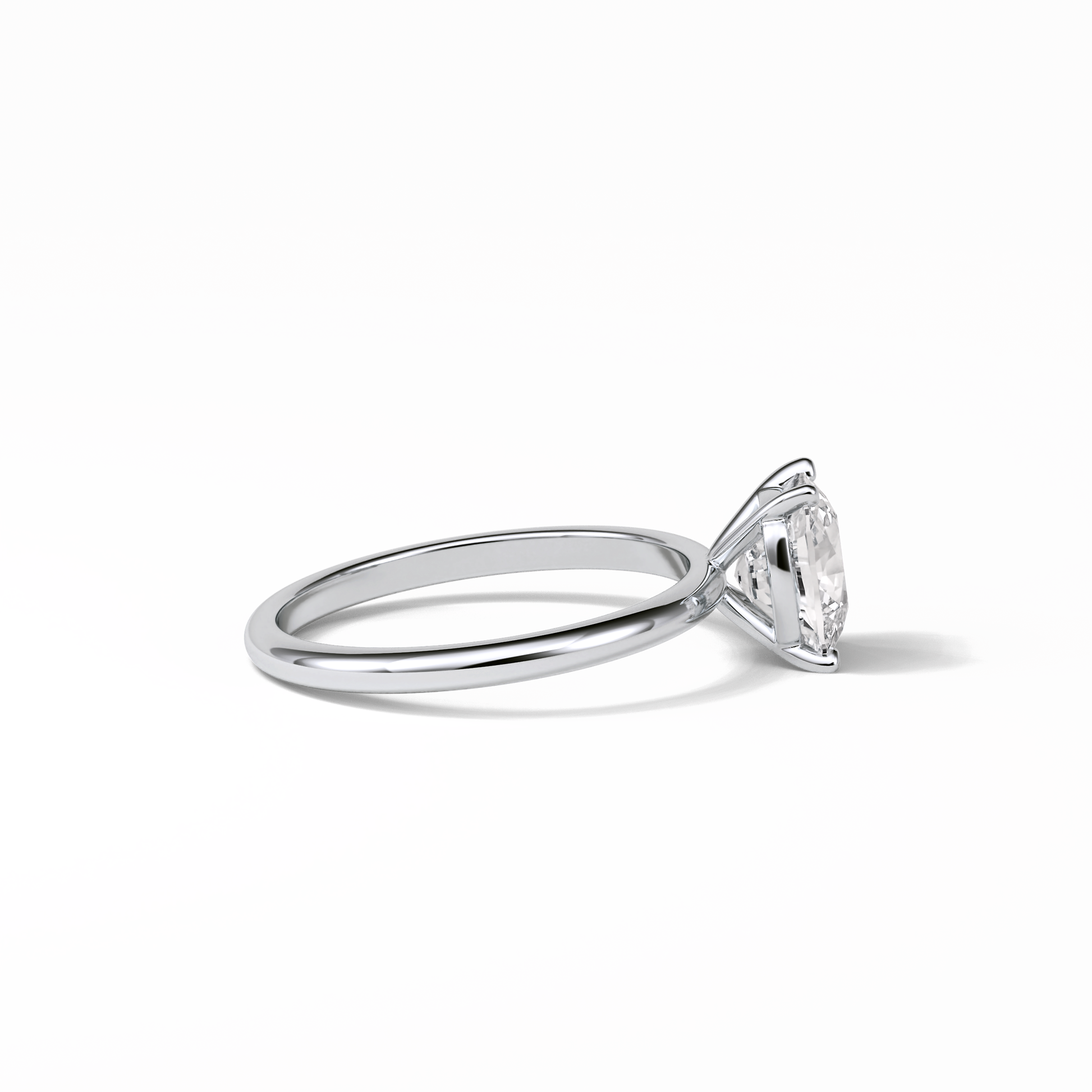 Elongated Cushion Solitaire Lab Grown Diamond Engagement Ring