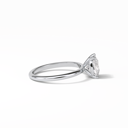 Elongated Cushion Solitaire Lab Grown Diamond Engagement Ring