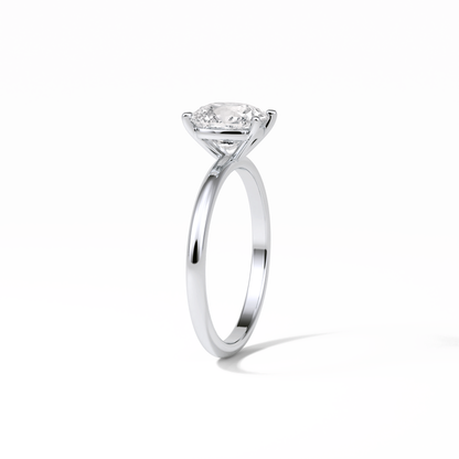 Elongated Cushion Solitaire Lab Grown Diamond Engagement Ring