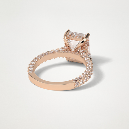 Emerald Pave Lab Grown Diamond Engagement Ring