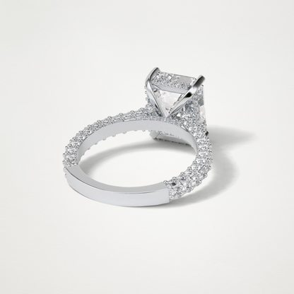 Emerald Pave Lab Grown Diamond Engagement Ring