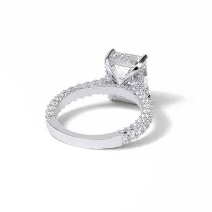 Emerald Pave Lab Grown Diamond Engagement Ring