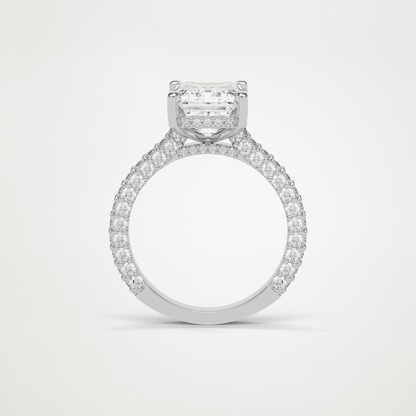 Emerald Pave Lab Grown Diamond Engagement Ring