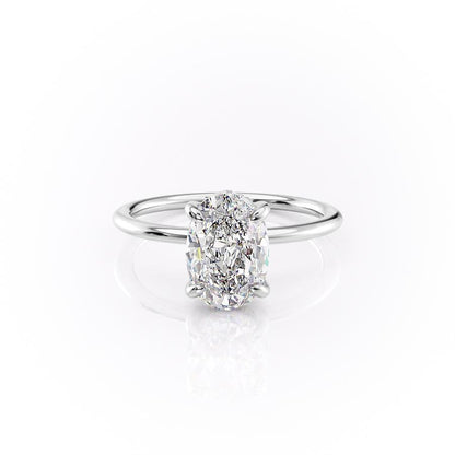 2.10 CT Oval Cut Solitaire Style Moissanite Engagement Ring 10