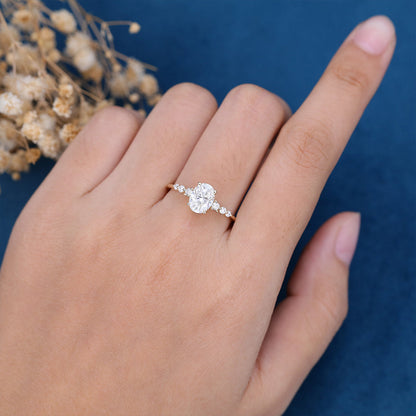 Oval Pave Lab Grown Diamond Engagement Ring