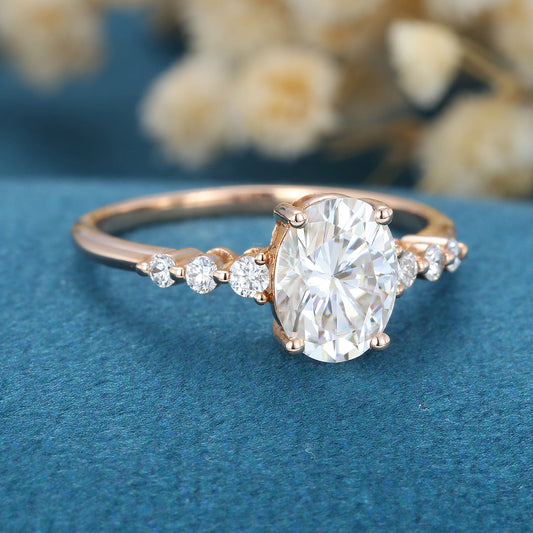 Oval Pave Lab Grown Diamond Engagement Ring