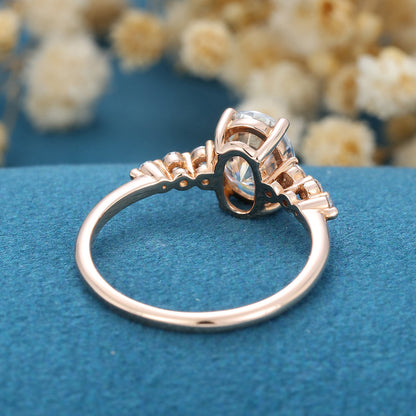 Oval Pave Lab Grown Diamond Engagement Ring
