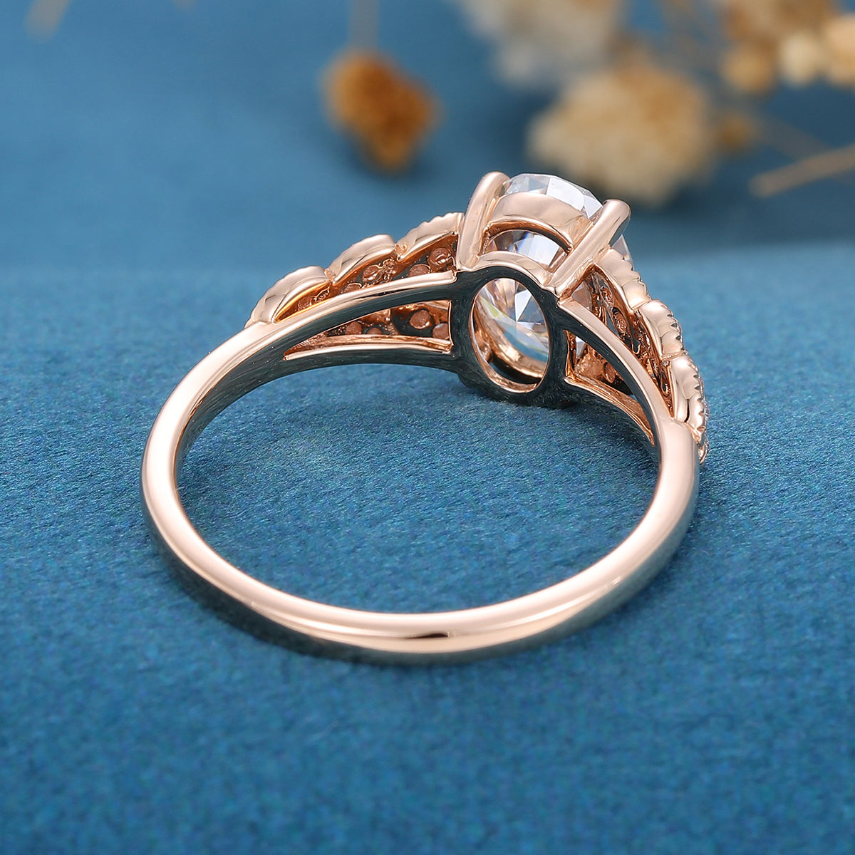 Oval Cluster Lab Grown Diamond Engagement Ring