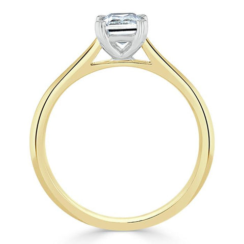 1.0 CT Emerald Cut Moissanite Solitaire Engagement Ring 6