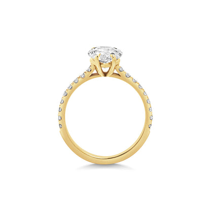 2 CT Pear Solitaire CVD F/VS1 Diamond Engagement Ring 7