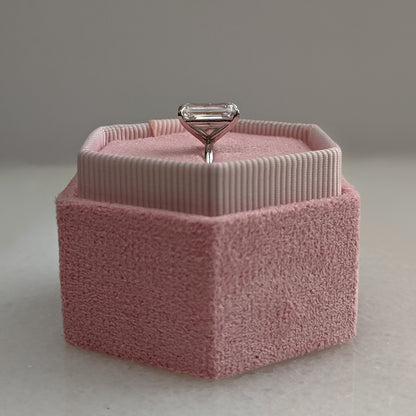 Emerald Solitaire Lab Grown Diamond Engagement Ring