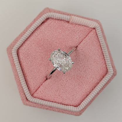Oval Solitaire Lab Grown Diamond Engagement Ring