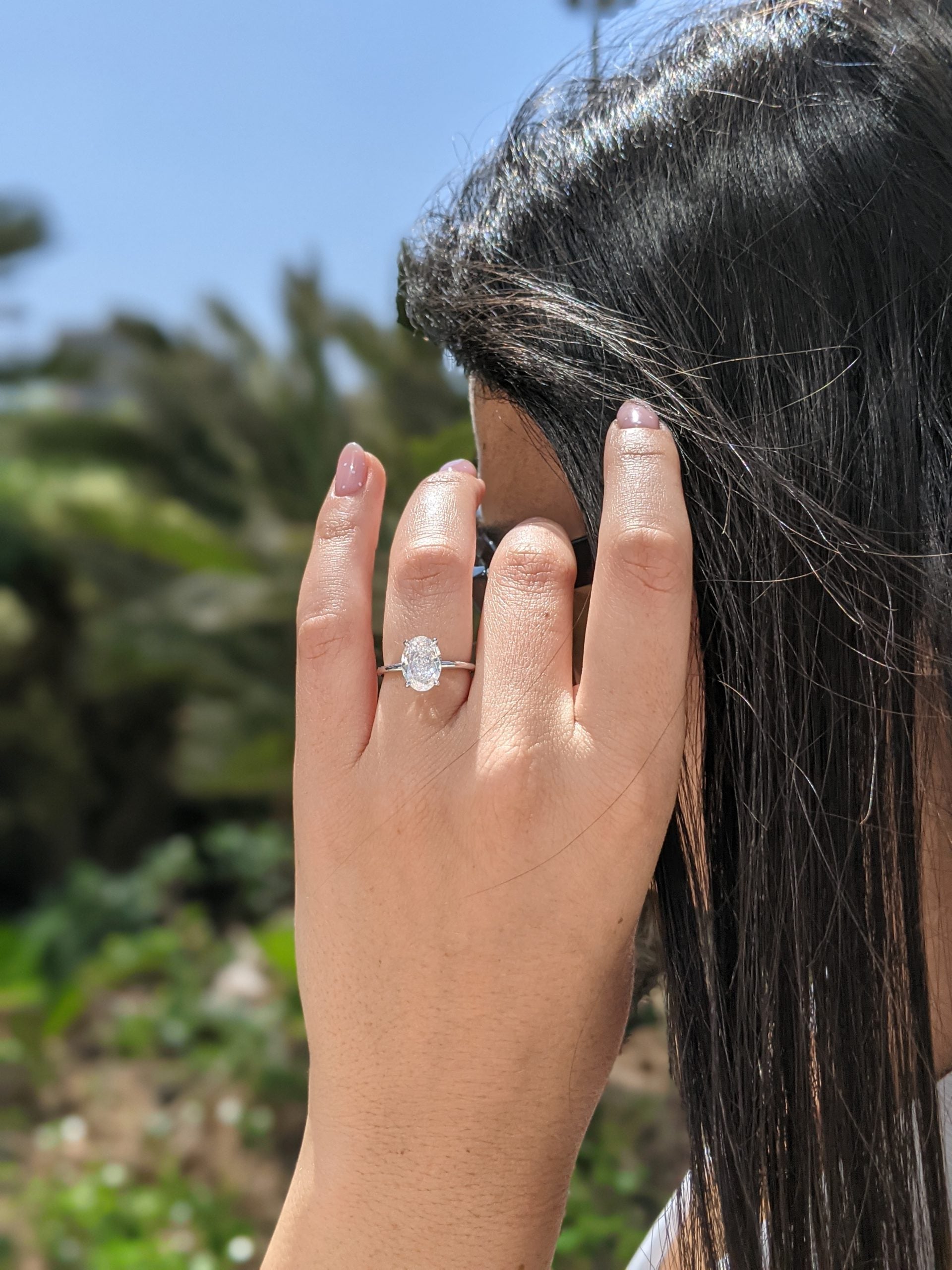 Oval Solitaire Lab Grown Diamond Engagement Ring