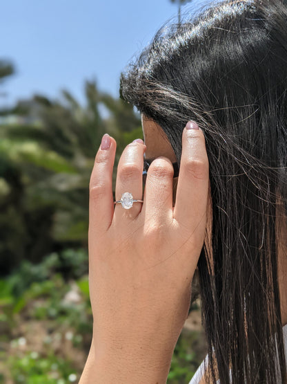 Oval Solitaire Lab Grown Diamond Engagement Ring
