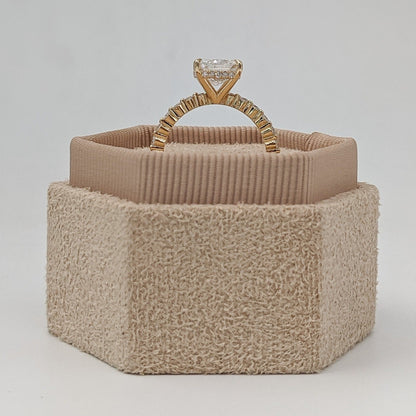 Cushion Pave Lab Grown Diamond Engagement Ring