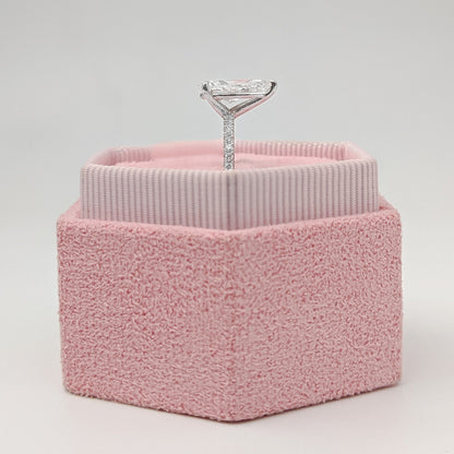 Pear Cut Pave Lab Grown Diamond Engagement Ring