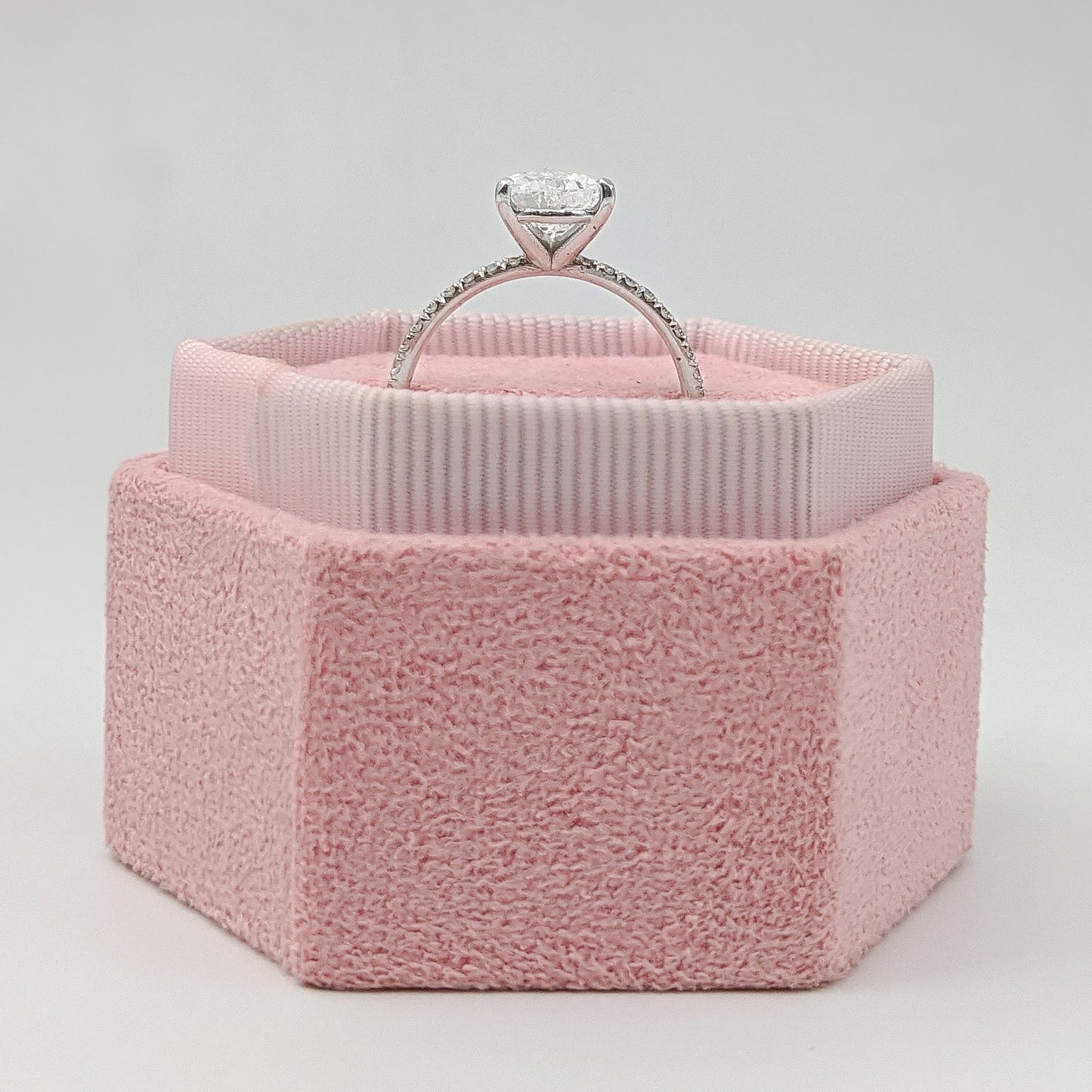 Pear Cut Pave Lab Grown Diamond Engagement Ring