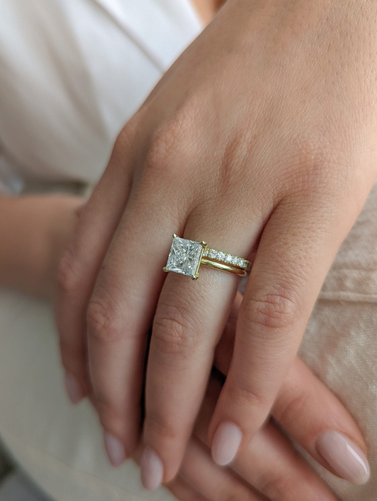 Princess Solitaire Lab Grown Diamond Engagement Ring