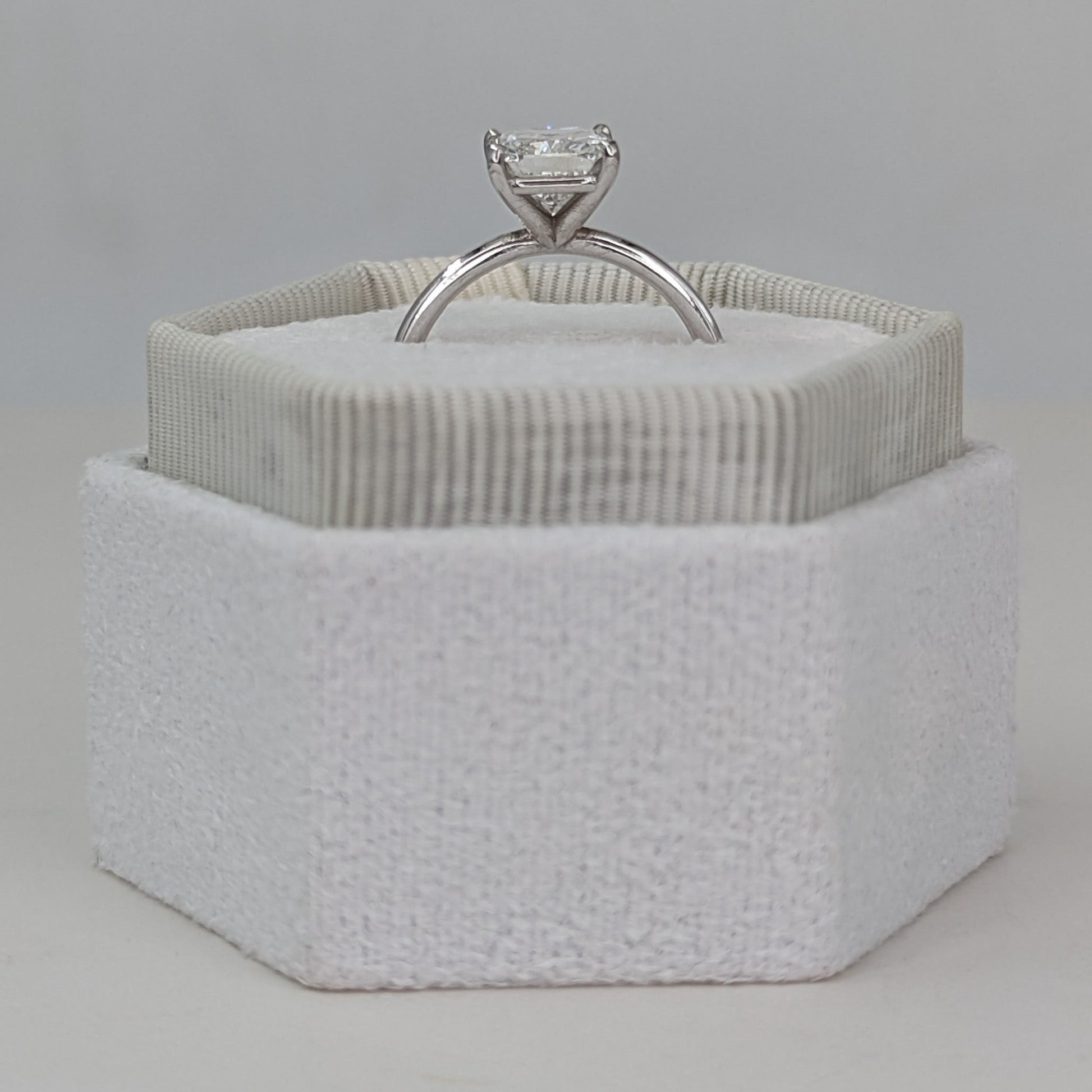 Cushion Solitaire Lab Grown Diamond Engagement Ring