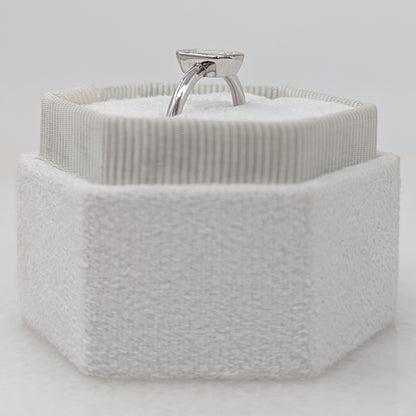 Emerald Bezel Solitaire Lab Grown Diamond Engagement Ring