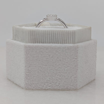 Emerald Bezel Solitaire Lab Grown Diamond Engagement Ring