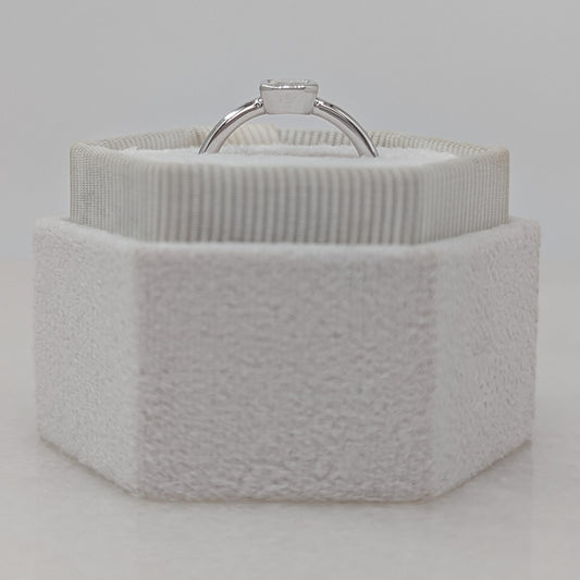 0.84 CT Emerald Bezel Solitaire CVD F/VS2 Diamond Engagement Ring 2