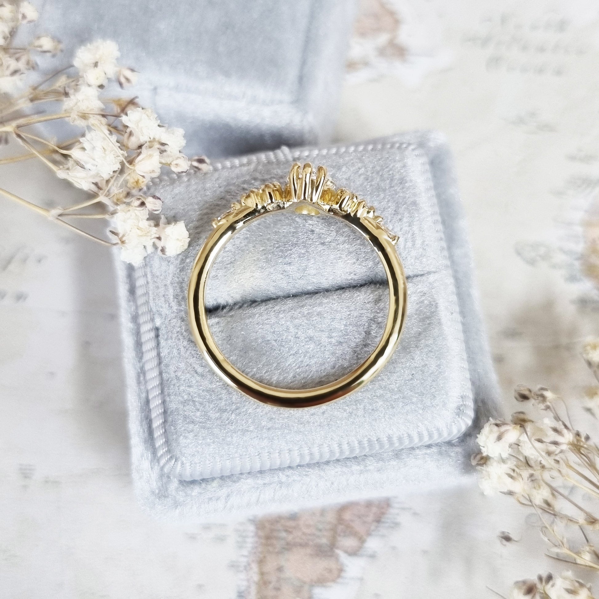 Pear Cluster Lab Grown Diamond Engagement Ring