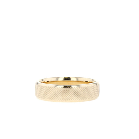 Classic Yellow Gold Textured Men's Band 1