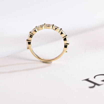0.2 TCW Marquise Half Eternity Lab Grown Diamond Wedding Band