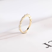 0.2 TCW Marquise Half Eternity Lab Grown Diamond Wedding Band