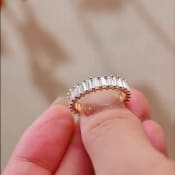 0.5 TCW Emerald Full Eternity Lab Grown Diamond Wedding Band