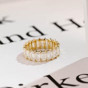 0.5 TCW Emerald Full Eternity Lab Grown Diamond Wedding Band