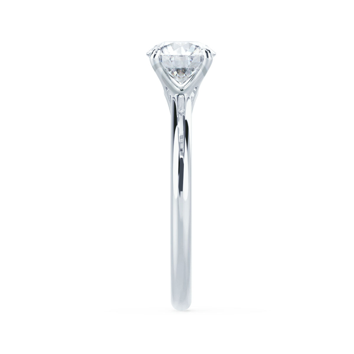 Round Solitaire Lab Grown Diamond Engagement Ring
