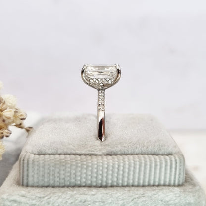 Radiant Pave Lab Grown Diamond Engagement Ring