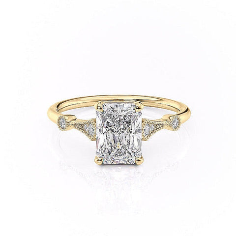 1.04 CT Radiant Cut Solitaire Moissanite Engagement Ring 10