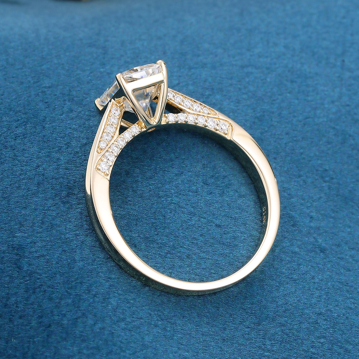 Radiant Pave Lab Grown Diamond Engagement Ring