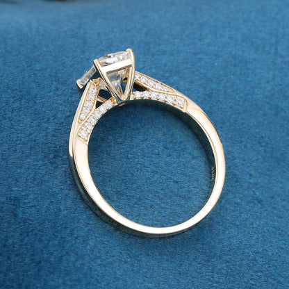 Radiant Pave Lab Grown Diamond Engagement Ring