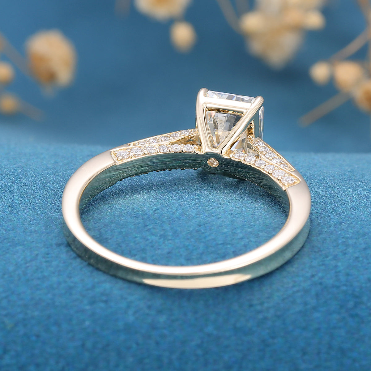 Radiant Pave Lab Grown Diamond Engagement Ring