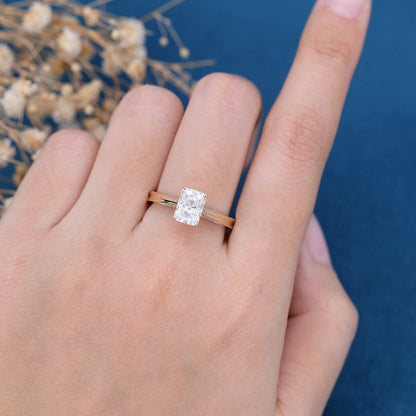 Radiant Pave Lab Grown Diamond Engagement Ring