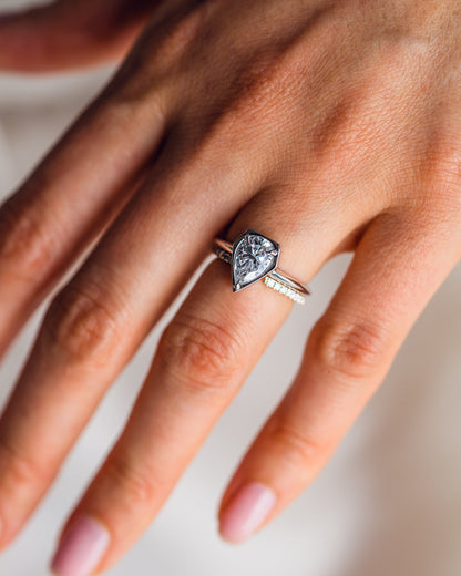 0.18 TCW Round Open Shank Lab Grown Diamond Wedding Band