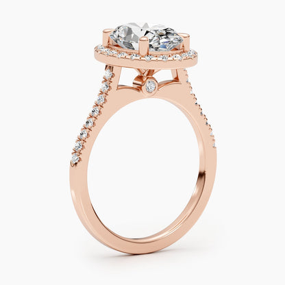 2.58 CT Oval Halo CVD E/VS Diamond Engagement Ring 7