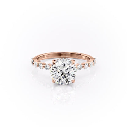 1.60 CT Round Cut Hidden Halo Pave Setting Moissanite Engagement Ring 12