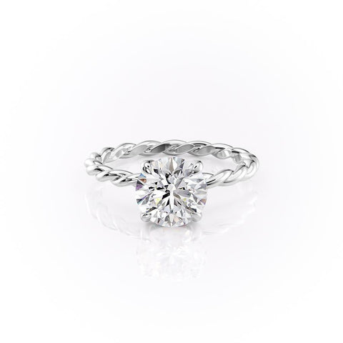 1.60 CT Round Cut Solitaire Twisted Rope Moissanite Engagement Ring 10