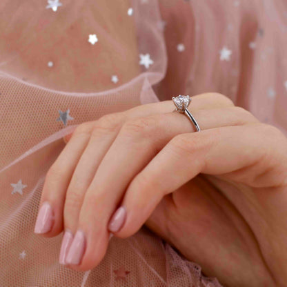 Round Solitaire Lab Grown Diamond Engagement Ring